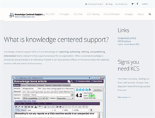 Tablet Screenshot of knowledge-centered-support.com
